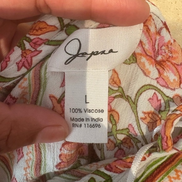 Japna Orange and Cream Floral Mini Dress - Picture 5 of 6